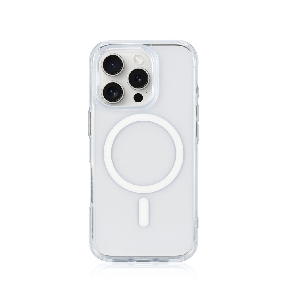 Torrii Bonjelly Clear Case for iPhone 16 Pro (6.3") featuring MagSafe compatibility, shock absorption, and ultra-slim design.