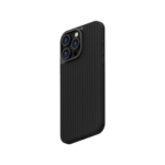 Smartix Premium Magnetic Silicon Case for iPhone 16 Pro Max in Black, featuring a soft-touch finish, shockproof protection, and MagSafe compatibility.