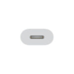 Close-up of the Apple USB-C to Lightning Adapter with its sleek and minimalistic design.